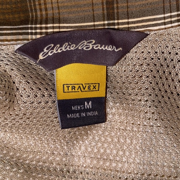 Eddie Bauer Travex men’s plaid short sleeve button down shirt size medium - Picture 3 of 7